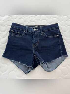 Levi's Dark Blue 314 Shaping Straight Denim Shorts
